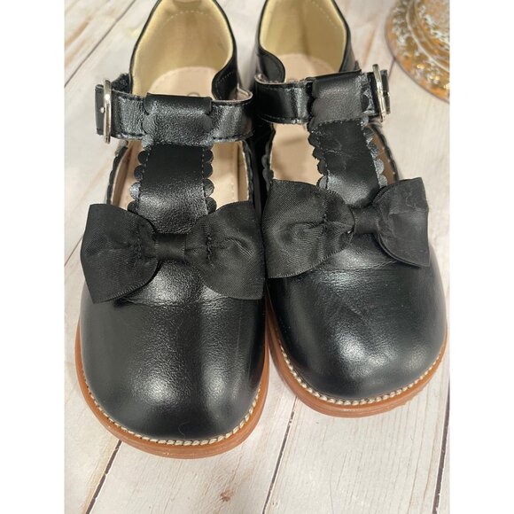 GINFIVE Girls Mary Jane Black Bow Dress Shoe sz 12 - Picture 8 of 10